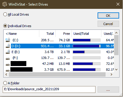 WinDirStat Karşılama Ekranı